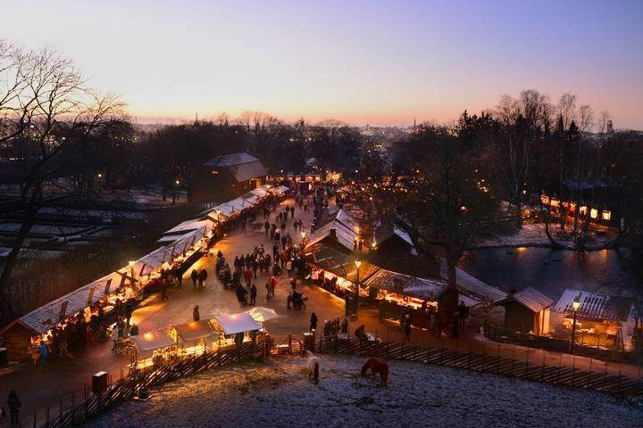 Weihnachten Skansen Stockholm