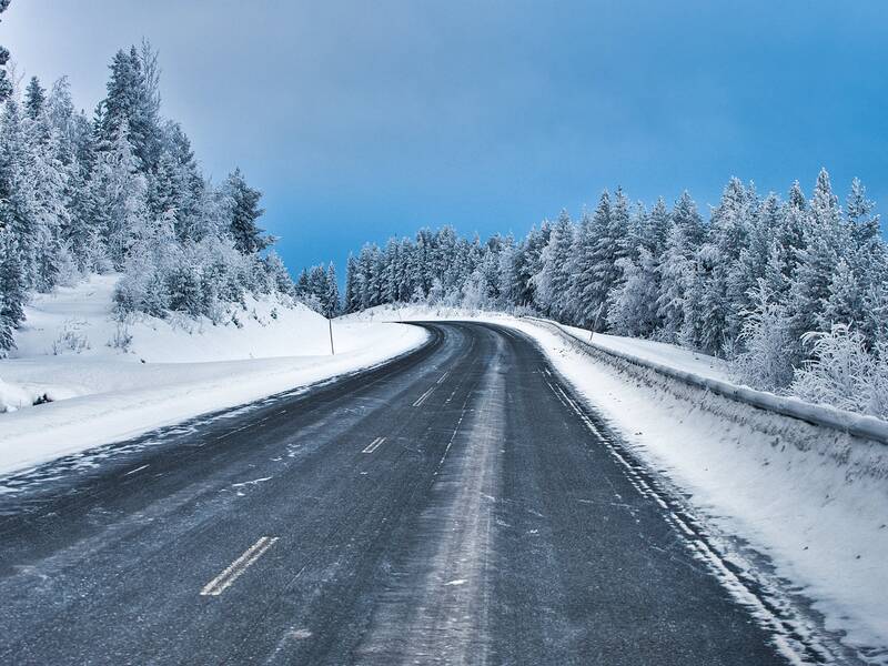 Autofahren Winter Schweden